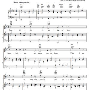 Peggy Lee Somebody Else Is Taking My Place Musik Noten - Piano, Vocal & Guitar Chords - 29052-0