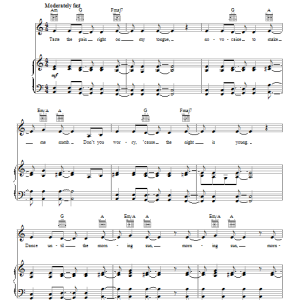 Pentatonix Love Again Musik Noten - Piano, Vocal & Guitar Chords - 153533-0