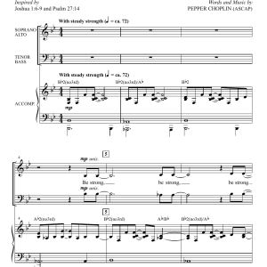 Pepper Choplin Be Strong Musik Noten - SATB Choir - 159163-0