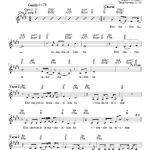 Peri Smilow Eitz Chayim Hi Musik Noten - Lead Sheet / Fake Book - 65971-0
