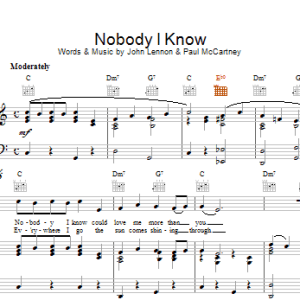 Peter and Gordon Nobody I Know Musik Noten - Piano, Vocal & Guitar Chords - 15217-0