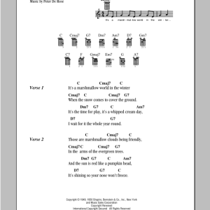 Peter De Rose A Marshmallow World Musik Noten - Piano Solo - 153846-0