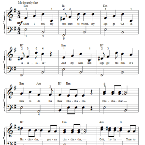Peter Lurye The Bear Cha-Cha-Cha Musik Noten - Big Note Piano - 25553-0