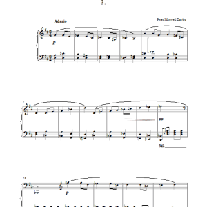 Peter Maxwell Davies Six Secret Songs, No.3, Adagio Musik Noten - Piano Solo - 42370-0