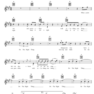 Peter Mitchell Do The Right Thing Musik Noten - Lead Sheet / Fake Book - 39331-0