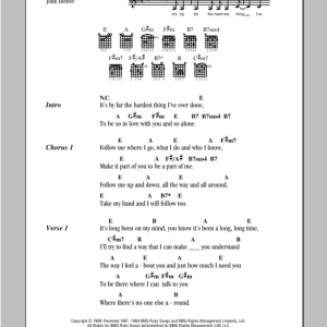 Peter, Paul & Mary Follow Me Musik Noten - Guitar Chords/Lyrics - 95771-0