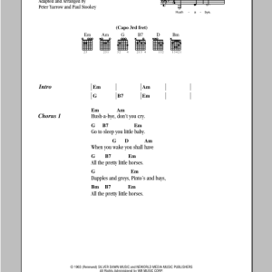 Peter, Paul & Mary Hush-A-Bye Musik Noten - Guitar Chords/Lyrics - 95785-0