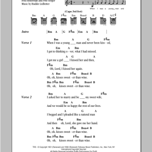 Peter, Paul & Mary Kisses Sweeter Than Wine Musik Noten - Guitar Chords/Lyrics - 95758-0
