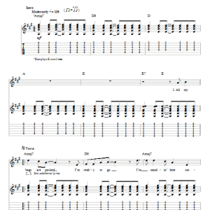 Peter, Paul & Mary Leaving On A Jet Plane Musik Noten - Guitar Tab - 27749-0