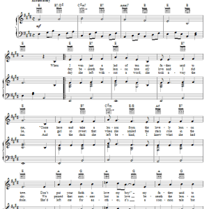 Peter, Paul & Mary Lemon Tree Musik Noten - Piano, Vocal & Guitar Chords - 74478-0