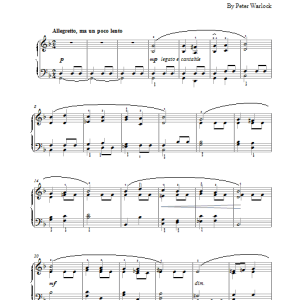 Peter Warlock Pavane Musik Noten - Piano Solo - 17244-0