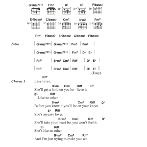 Phil Collins Easy Lover Musik Noten - Guitar Chords/Lyrics - 48058-0