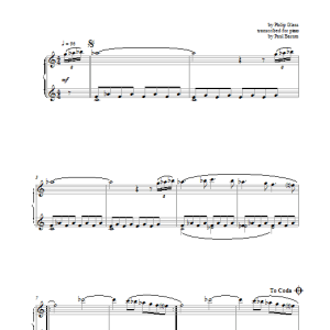 Philip Glass Orphee Suite For Piano, II. Orphee's Bedroom, Act I, Scene 5 Musik Noten - Piano Solo - 42362-0