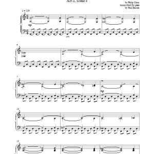 Philip Glass Orphee Suite For Piano, VI. Orphee's Return, Act II, Scene 8 Musik Noten - Piano Solo - 42350-0