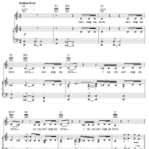 Pink 18 Wheeler Musik Noten - Piano, Vocal & Guitar Chords - 19914-0