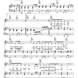 Pink Family Portrait Musik Noten - Piano, Vocal & Guitar Chords - 19923-0