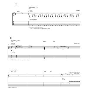 Pink Floyd Allons Y (1) Musik Noten - Guitar Tab - 158419-0