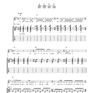 Pink Floyd Bike Musik Noten - Guitar Tab - 103438-0