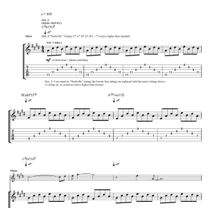 Pink Floyd Louder Than Words Musik Noten - Guitar Tab - 158412-0