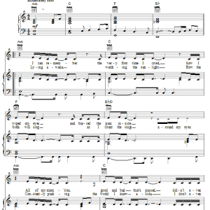 Pink Lonely Girl Musik Noten - Piano, Vocal & Guitar Chords - 19911-0