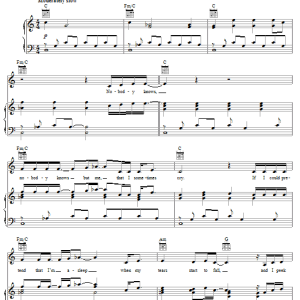Pink Nobody Knows Musik Noten - Piano, Vocal & Guitar Chords - 56940-0
