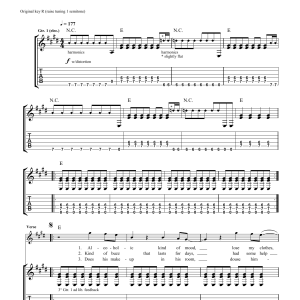 Placebo Nancy Boy Musik Noten - Guitar Tab - 31773-0