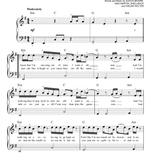 P!nk Just Like Fire Musik Noten - Very Easy Piano - 172232-0