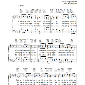 Poul Feldvoss Vintertraeet Musik Noten - Piano, Vocal & Guitar Chords - 37085-0