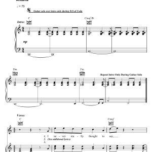 Powderfinger Wishing On The Same Moon Musik Noten - Piano, Vocal & Guitar Chords - 40979-0