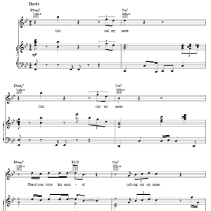 Prince Call My Name Musik Noten - Piano, Vocal & Guitar Chords - 54568-0