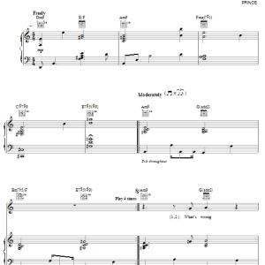 Prince Dear Mr. Man Musik Noten - Piano, Vocal & Guitar Chords - 54595-0