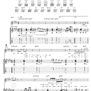 Prince Last December Musik Noten - Guitar Tab - 100070-0