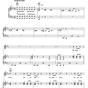 Prince My Name Is Prince Musik Noten - Piano, Vocal & Guitar Chords - 59592-0