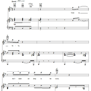 Prince On The Couch Musik Noten - Piano, Vocal & Guitar Chords - 54614-0