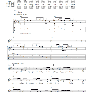 Prince Planet Earth Musik Noten - Guitar Tab - 46757-0