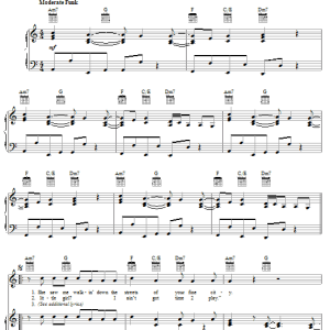 Prince Uptown Musik Noten - Piano, Vocal & Guitar Chords - 59586-0