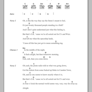 Pulp Sorted For E's And Wizz Musik Noten - Guitar Chords/Lyrics - 107810-0