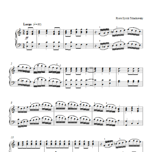 Pyotr Il'yich Tchaikovsky 1812 Overture in E flat, Op. 49 Musik Noten - Piano Solo - 26035-0