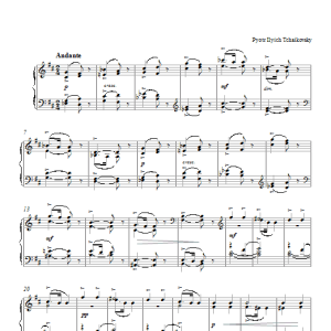 Pyotr Il'yich Tchaikovsky A Winter Morning, Op. 39 Musik Noten - Piano Solo - 26062-0