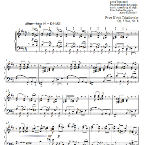 Pyotr Il'yich Tchaikovsky August: Scherzo (Harvest) Musik Noten - Piano Solo - 72529-0
