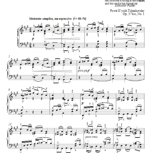 Pyotr Il'yich Tchaikovsky January: At The Fireside Musik Noten - Piano Solo - 71884-0