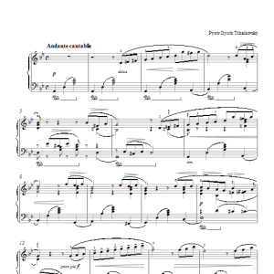 Pyotr Il'yich Tchaikovsky June: Barcarolle (from The Seasons) Musik Noten - Piano Solo - 26037-0