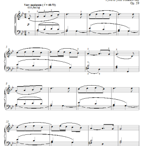 Pyotr Il'yich Tchaikovsky Little Ancient French Song Musik Noten - Piano Solo - 73959-0