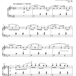 Pyotr Il'yich Tchaikovsky Little German Song Musik Noten - Piano Solo - 73969-0
