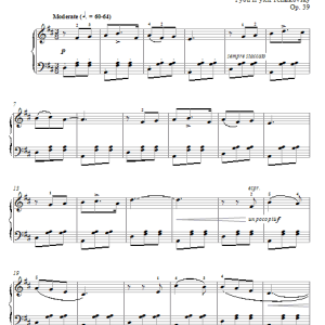 Pyotr Il'yich Tchaikovsky Little Italian Song Musik Noten - Piano Solo - 73970-0