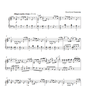 Pyotr Il'yich Tchaikovsky March (from Symphony No. 6, 'Pathetique') Musik Noten - Piano Solo - 26038-0