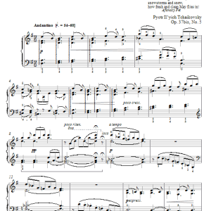 Pyotr Il'yich Tchaikovsky May: White Nights Musik Noten - Piano Solo - 72526-0