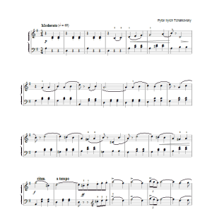 Pyotr Il'yich Tchaikovsky Serenade for Strings in C major Op 48 Musik Noten - Piano Solo - 25054-0