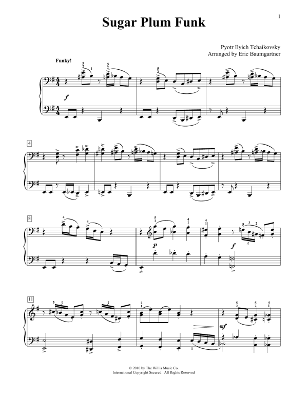 Pyotr Il'yich Tchaikovsky Sugar Plum Funk Musik Noten - Educational Piano - 74959-0