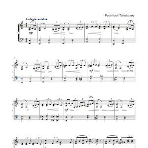 Pyotr Il'yich Tchaikovsky Symphony No. 5 (2nd Movement: Andante) Musik Noten - Piano Solo - 106497-0
